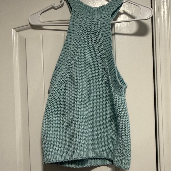 Anthropologie Light Blue Knit Tank Top - Picture 4 of 4